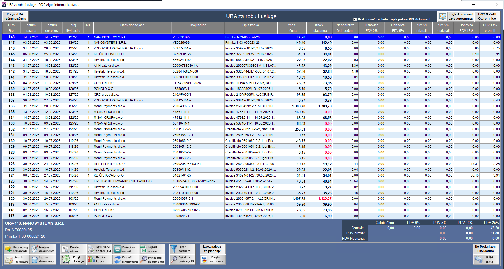 THOR ERP prikaz 4